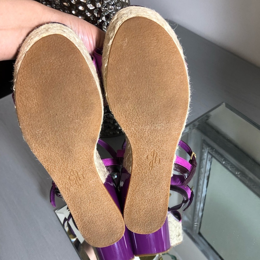 Colé haan purple wedge sandals size 7.B - Picture 6 of 8